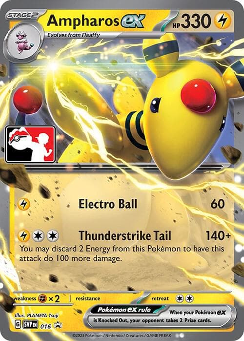 Ampharos ex - 016 — Prize Pack Series Cards 16 Pokémon card
