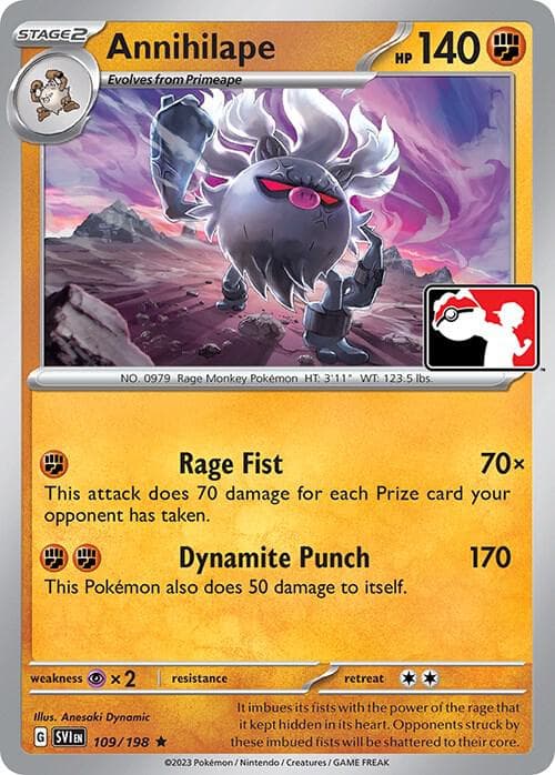 Annihilape — Prize Pack Series Cards 109 Pokémon card