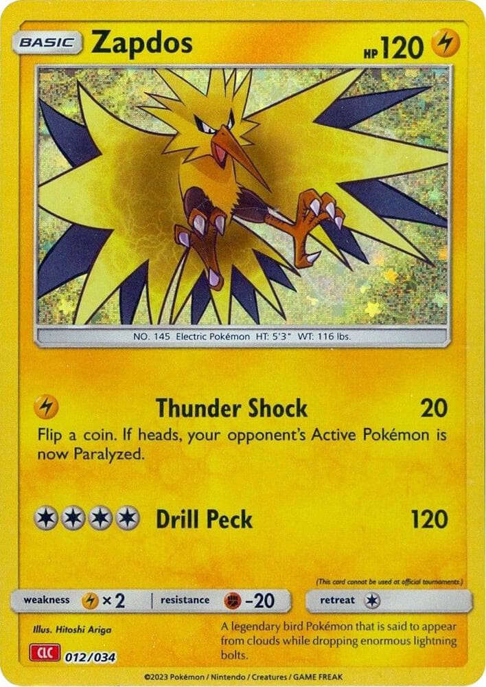 Zapdos — Trading Card Game Classic 12 Pokémon card