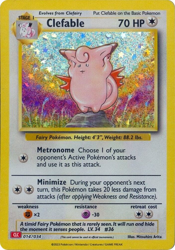 Clefable — Trading Card Game Classic 14 Pokémon card