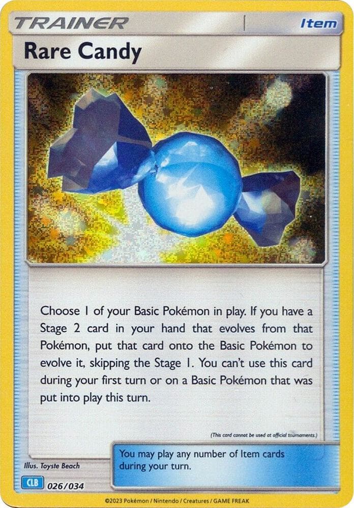 Rare Candy (CLB) — Trading Card Game Classic 26 Pokémon card