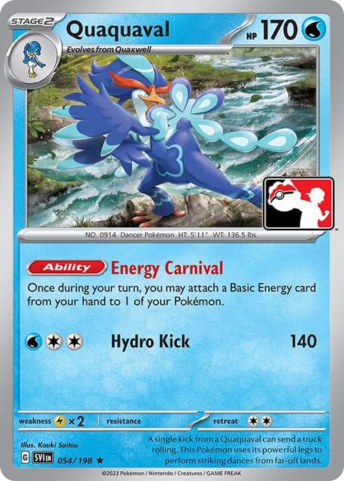 Quaquaval — Prize Pack Series Cards 54 Pokémon card