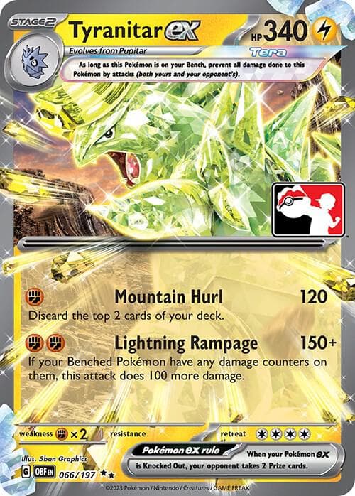 Tyranitar ex — Prize Pack Series Cards 66 Pokémon card