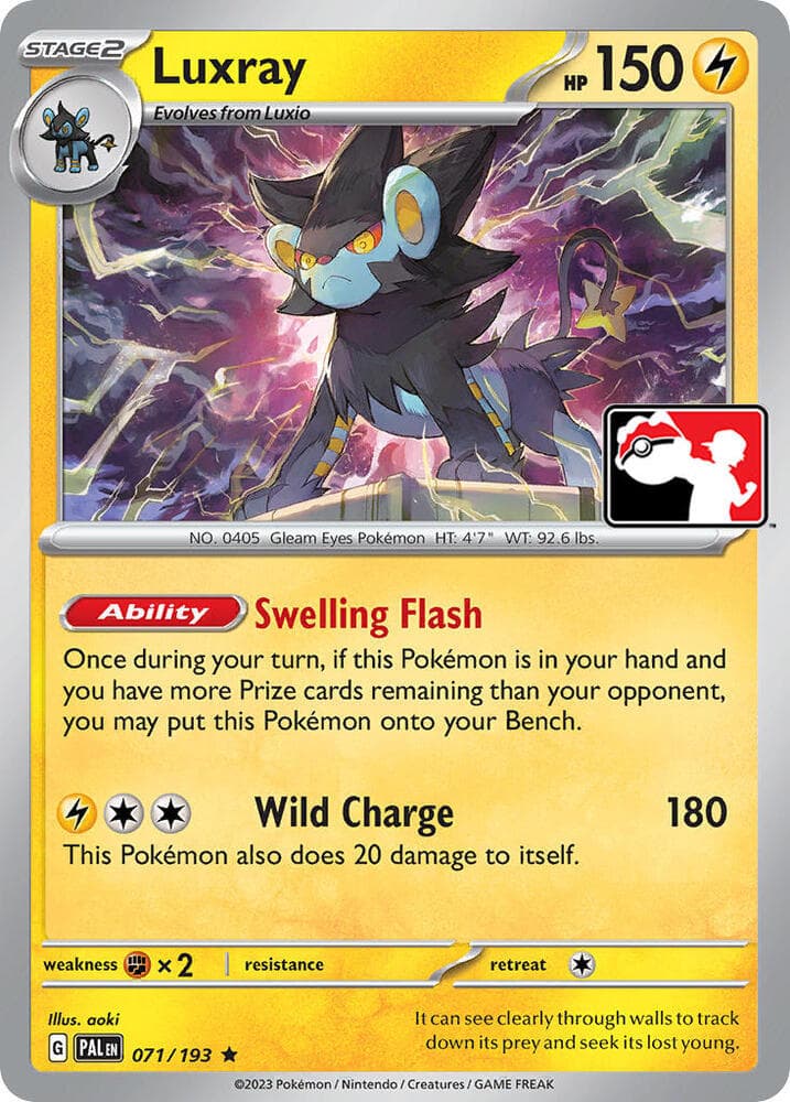 Luxray — Prize Pack Series Cards 71 Pokémon card