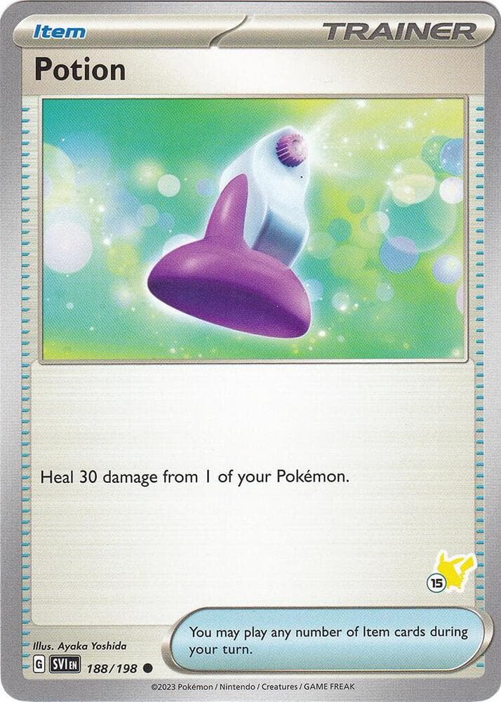 Potion - Pikachu 15 — Battle Academy 2024 188 Pokémon card