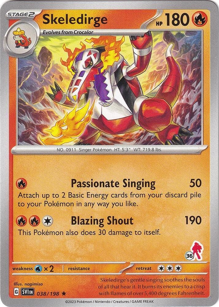 Skeledirge - Armarouge 36 — Battle Academy 2024 38 Pokémon card