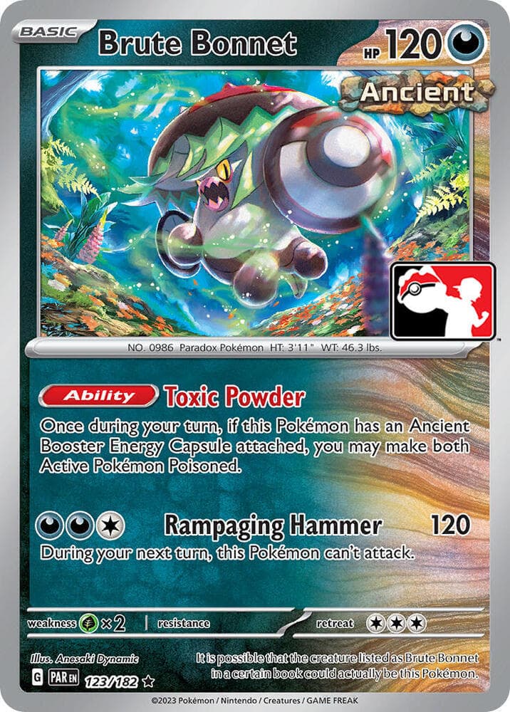 Brute Bonnet — Prize Pack Series Cards 123 Pokémon card