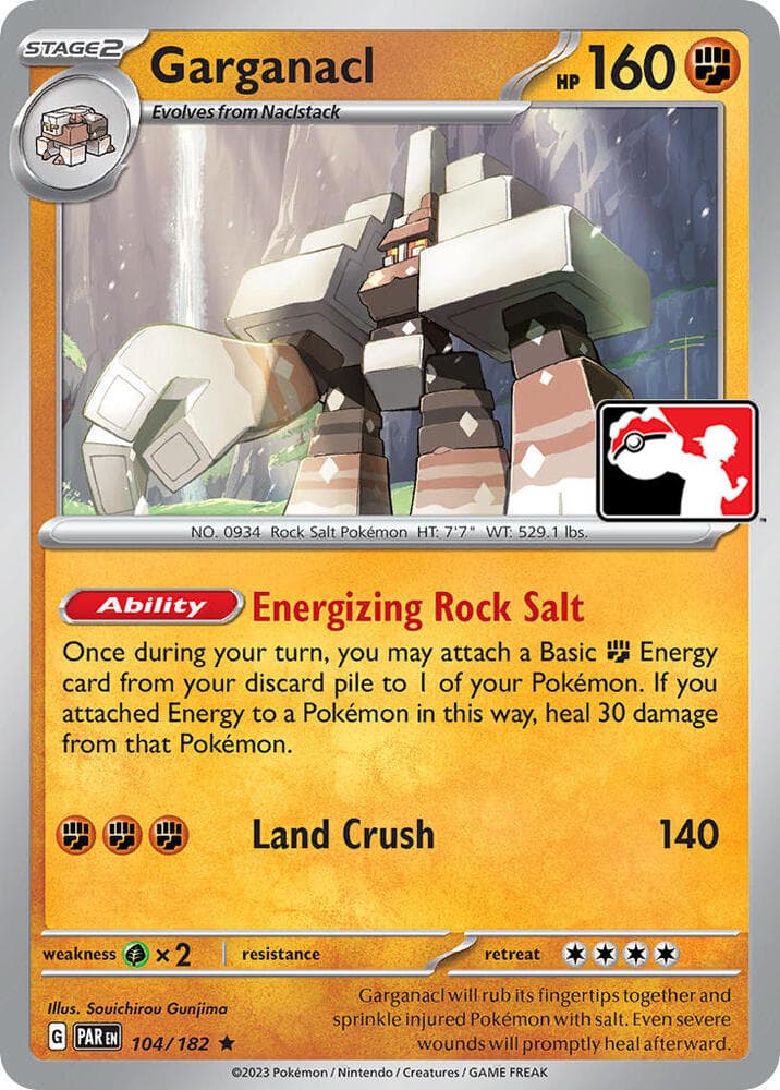 Garganacl — Prize Pack Series Cards 104 Pokémon card