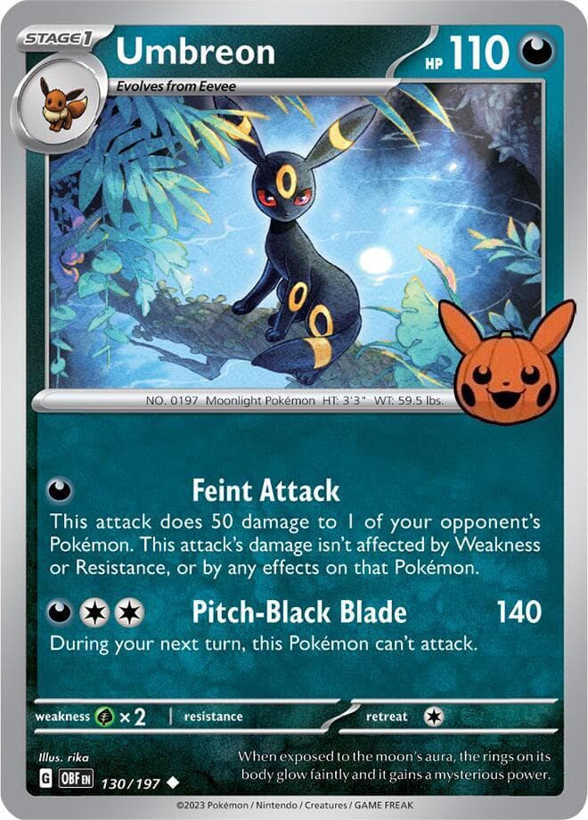 Umbreon — Trick or Trade BOOster Bundle 2024 130 Pokémon card