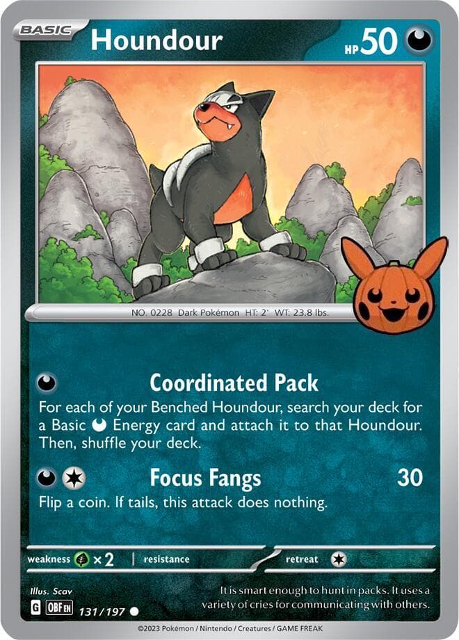 Houndour — Trick or Trade BOOster Bundle 2024 131 Pokémon card