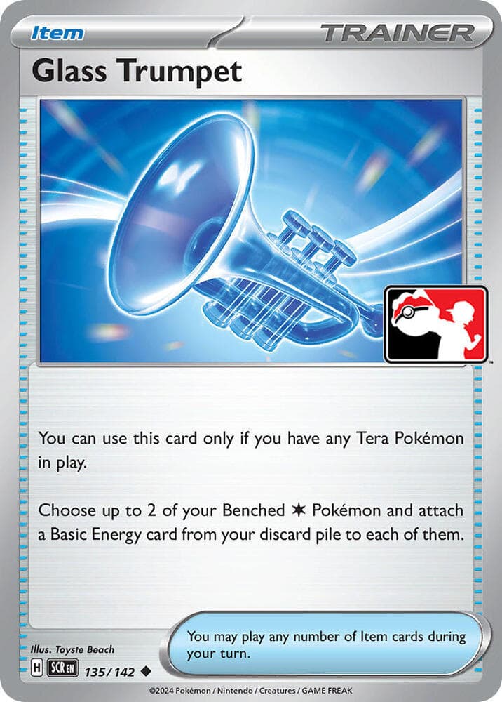 Glass Trumpet — Prize Pack Series Cards 135 Pokémon card