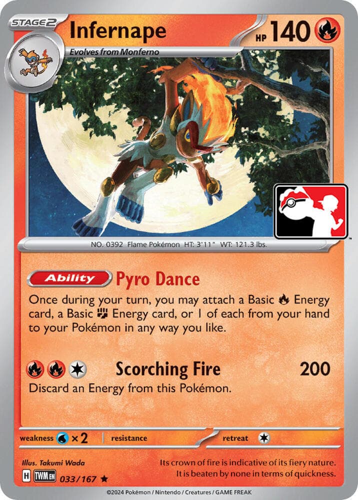 Infernape — Prize Pack Series Cards 33 Pokémon card