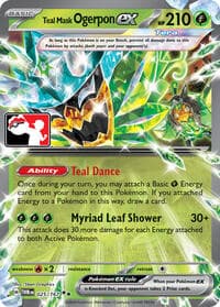 Teal Mask Ogerpon ex - 025/167 (Prize Pack Series 6) — Prize Pack Series Cards 25