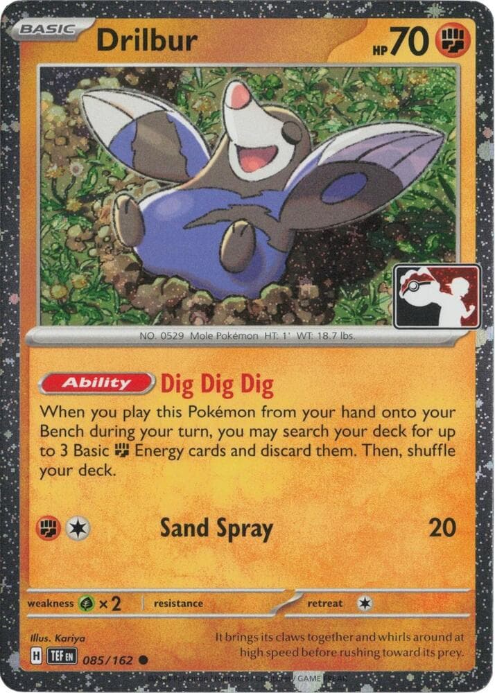 Drilbur - 085/162 (Cosmos Holo) — Prize Pack Series Cards 85 Pokémon card
