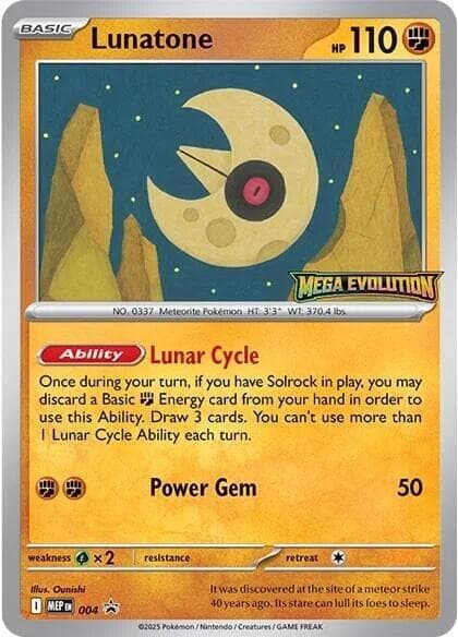 Lunatone - 004 — Mega Evolution Promo 4 Pokémon card