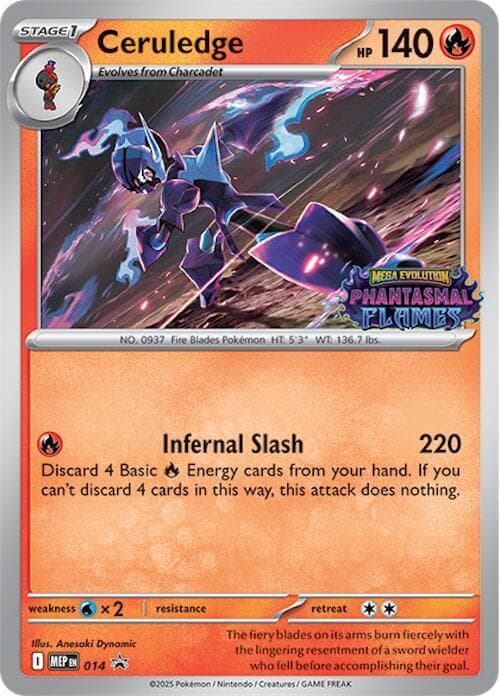 Ceruledge - 014 — Mega Evolution Promo 14 Pokémon card