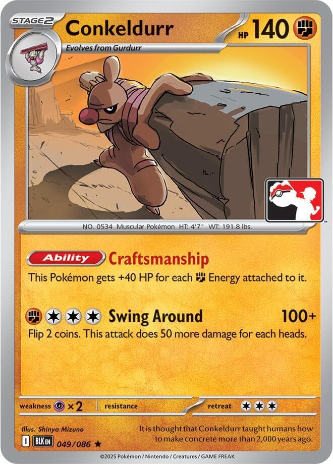 Conkeldurr — Prize Pack Series Cards 49 Pokémon card