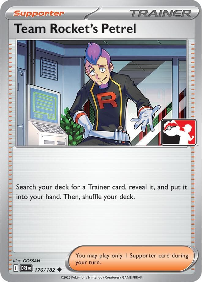 Team Rocket's Petrel — Prize Pack Series Cards 176 Pokémon card