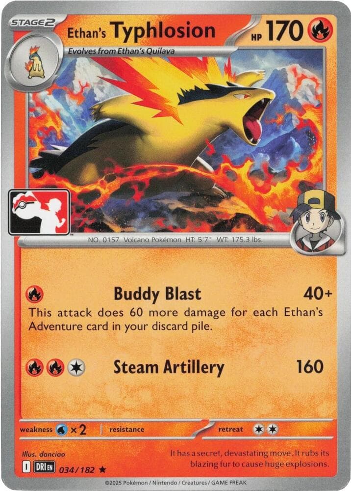 Ethan's Typhlosion — Prize Pack Series Cards 34 Pokémon card