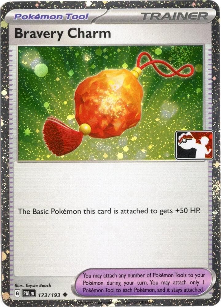 Bravery Charm - 173/193 (Cosmos Holo) — Prize Pack Series Cards 173 Pokémon card
