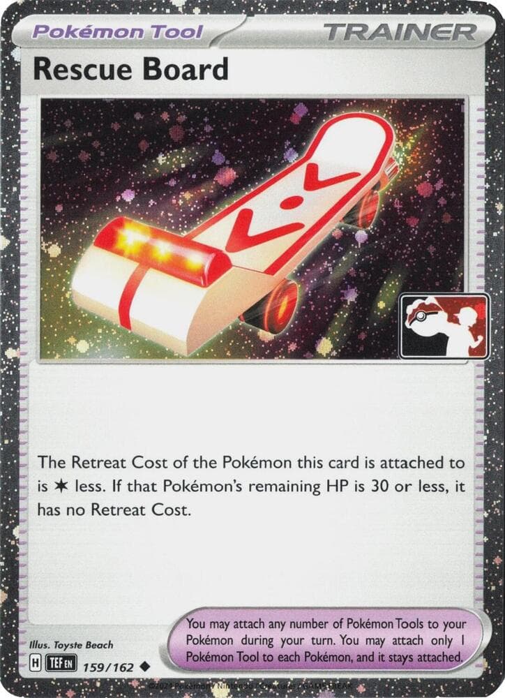 Rescue Board - 159/162 (Cosmos Holo) — Prize Pack Series Cards 159 Pokémon card