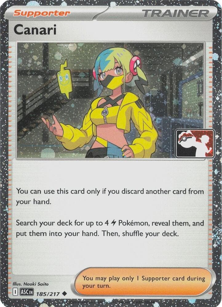 Canari - 185/217 (Cosmos Holo) — Prize Pack Series Cards 185 Pokémon card