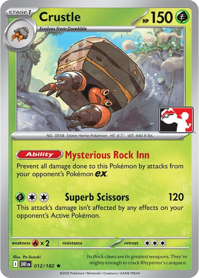 Crustle — Prize Pack Series Cards 12 Pokémon card