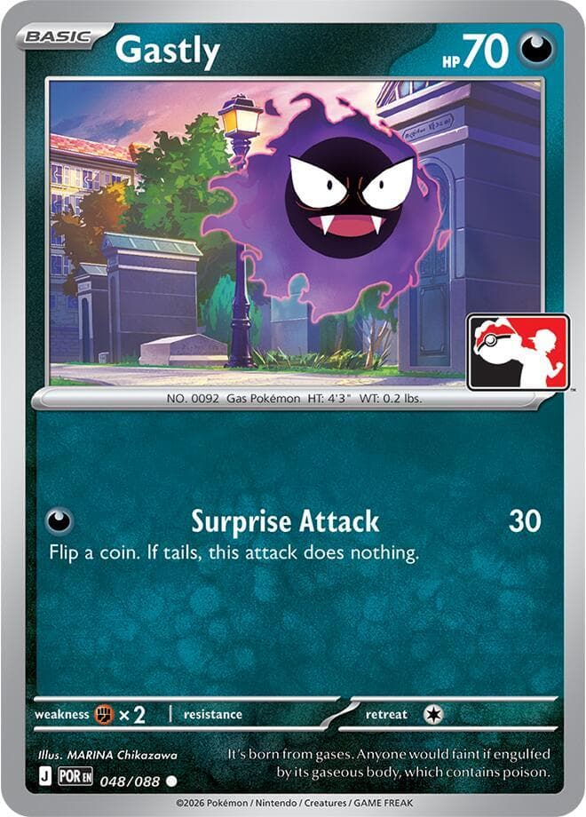Gastly — Prize Pack Series Cards 48 Pokémon card