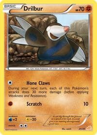Drilbur (#25) — BW Trainer Kit: Excadrill & Zoroark 25