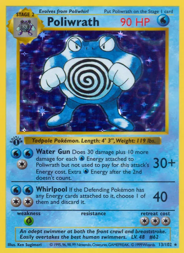 Poliwrath — Set Base 13 Italian Pokémon card