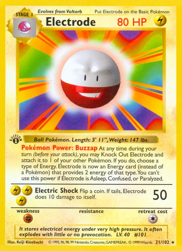 Lektrobal — Grundset 21 German Pokémon card