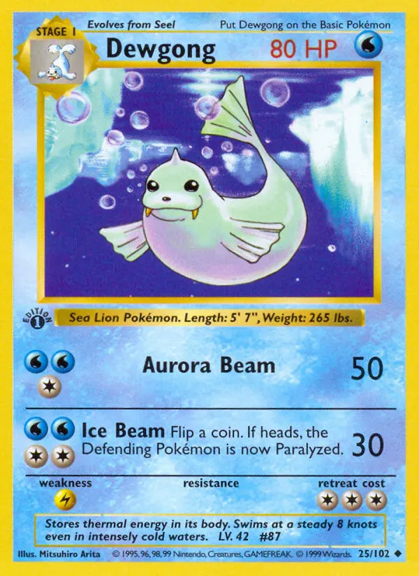 Dewgong — Set Base 25 Italian Pokémon card