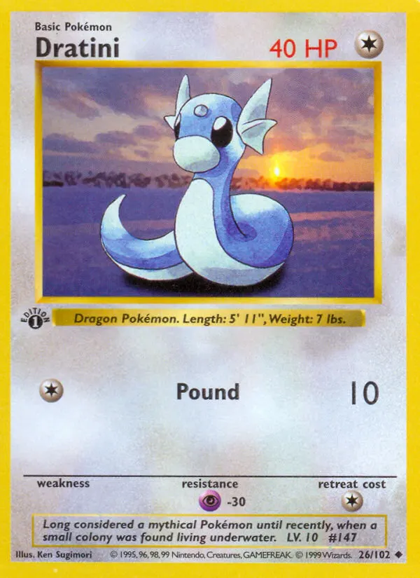 Dratini — Base 26 Pokémon card