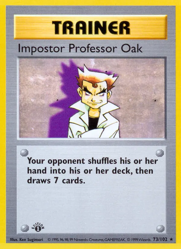 Impostor Professor Oak — Base 73 Pokémon card