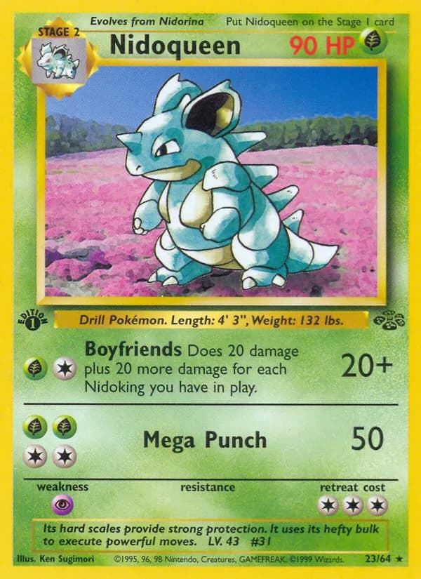 Nidoqueen — Jungle 23 Italian Pokémon card
