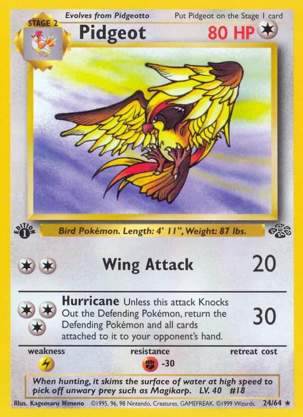 Pidgeot — Jungle 24 Italian Pokémon card
