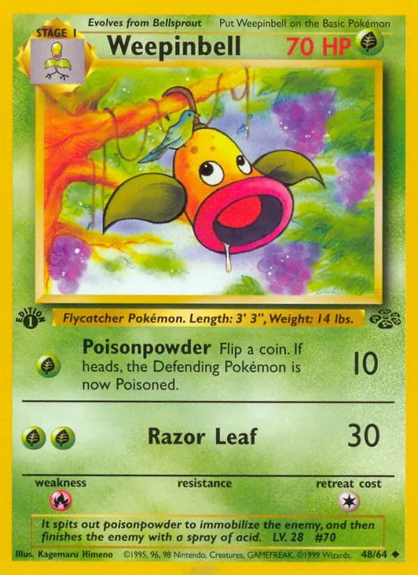 Weepinbell — Jungle 48 Italian Pokémon card
