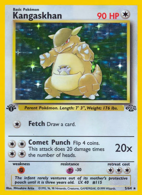Kangaskhan — Jungle 5 Italian Pokémon card