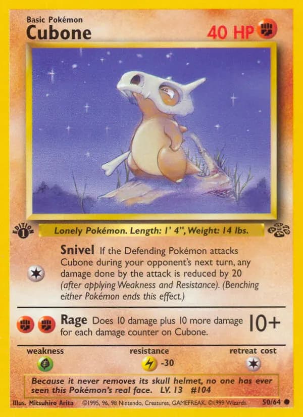 Cubone — Jungle 50 Pokémon card