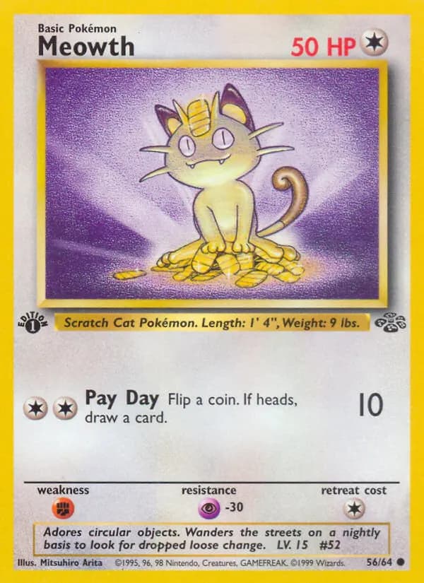 Meowth — Jungle 56 Italian Pokémon card