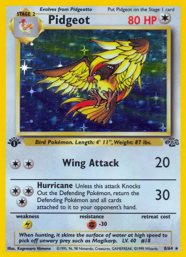 Pidgeot — Jungle 8 Pokémon card