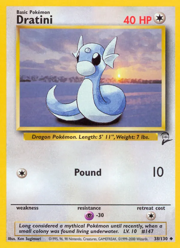Dratini — Base Set 2 38 Pokémon card