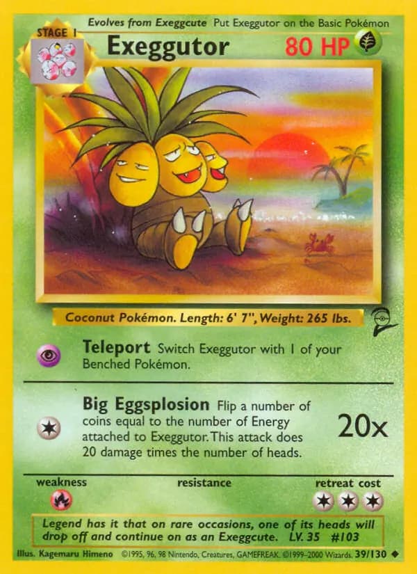 Exeggutor — Base Set 2 39 Pokémon card