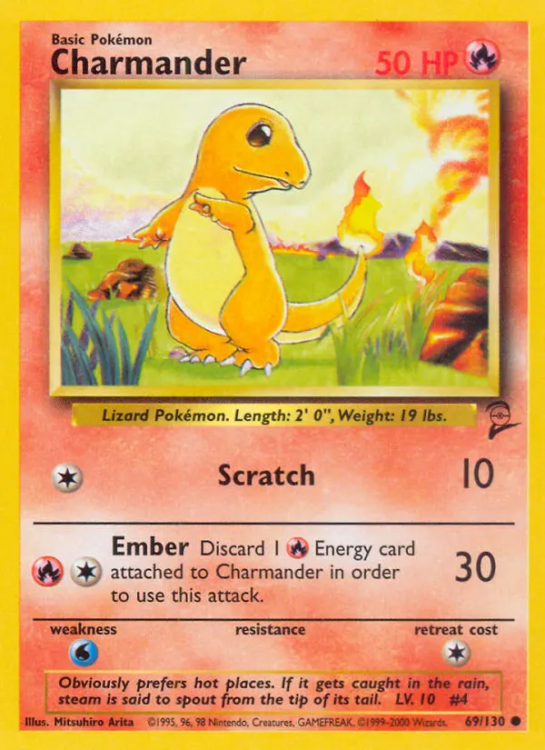 Charmander — Base Set 2 69 Pokémon card