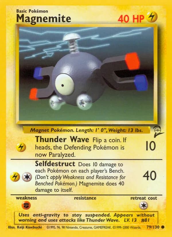 Magnemite — Base Set 2 79 Pokémon card