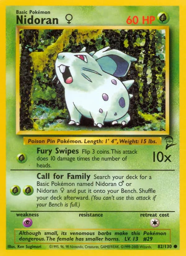 Nidoran ♀ — Base Set 2 82 Pokémon card
