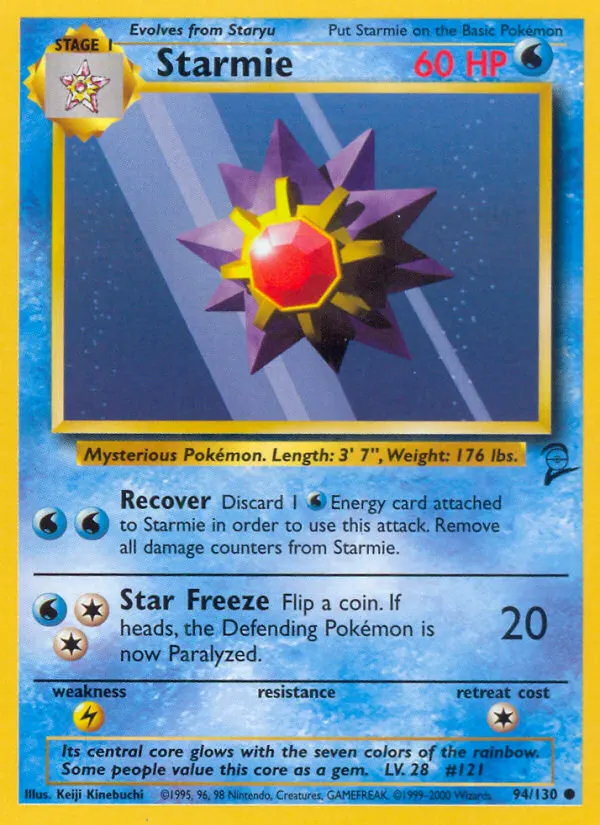 Starmie — Base Set 2 94 Pokémon card