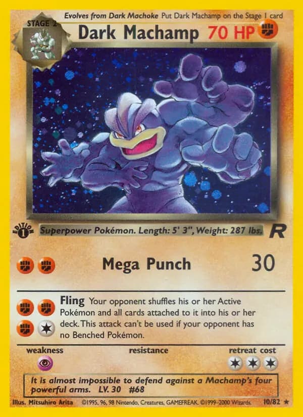 Dark Machamp — Team Rocket 10 Pokémon card