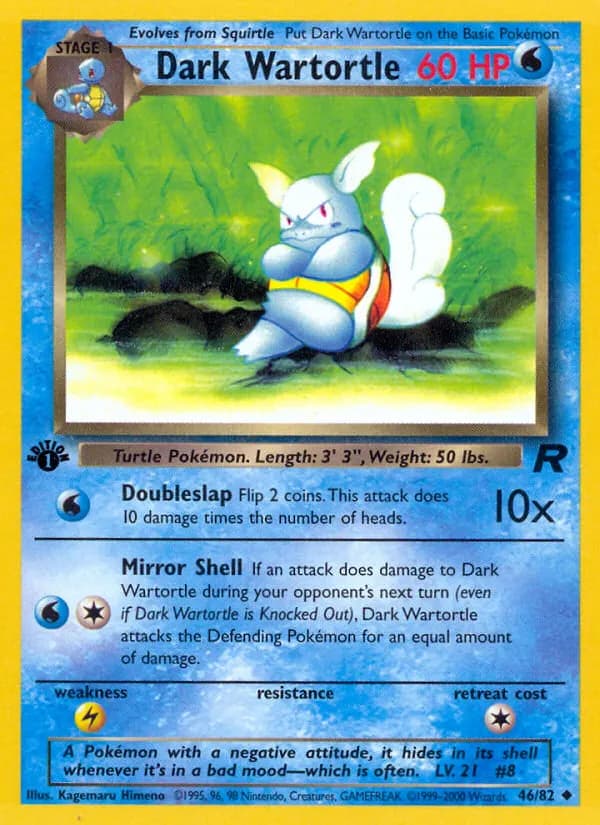 Dark Wartortle — Team Rocket 46 Pokémon card