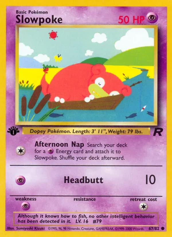 Slowpoke — Team Rocket 67 Pokémon card